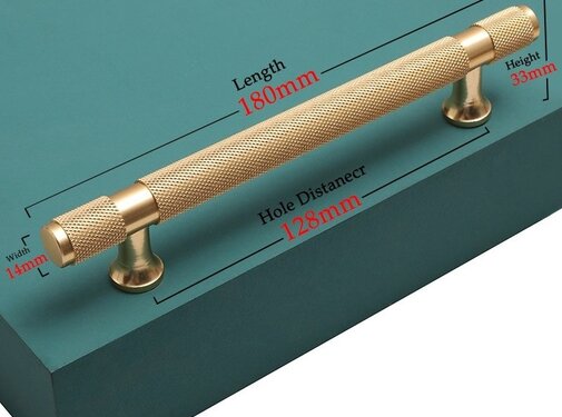 VALISA Luxe gouden metalen meubelen kast lade handvat keukenkast kledingkast Goud 180mm