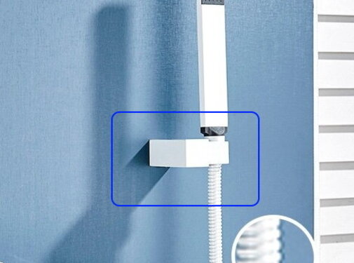 VALISA Handdouche houder muurbevestiging voor handdouche wit vierkant