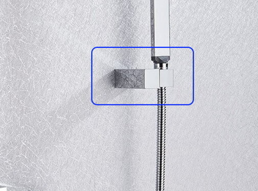 VALISA Handdouche houder muurbevestiging voor handdouche chroom vierkant