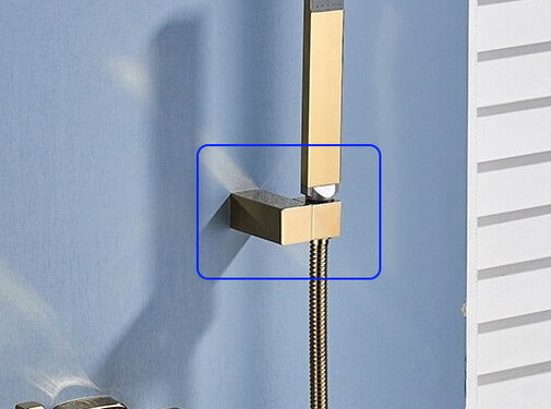 VALISA Handdouche houder muurbevestiging voor handdouche goud vierkant