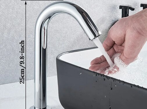 VALISA Automatische Infrarood Sensor Mengkraan Warm en Koud Water chroom hoog