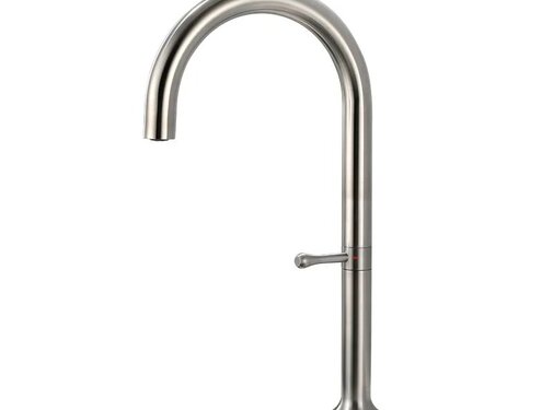 VALISA Luxe RVS design keukenmengkraan met hoge C uitloop geborsteld nikkel