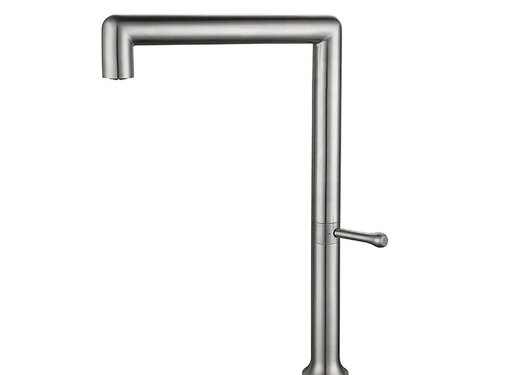 VALISA Luxe RVS design keukenmengkraan met hoge U uitloop geborsteld nikkel