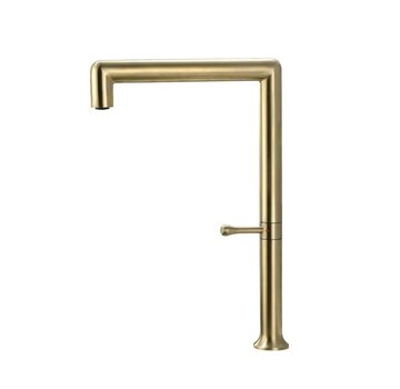 VALISA Luxe RVS design keukenmengkraan met hoge U uitloop geborsteld goud
