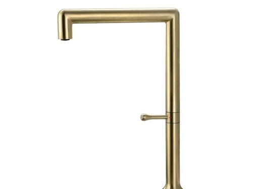 VALISA Luxe RVS design keukenmengkraan met hoge U uitloop geborsteld goud
