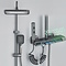 Gun metal 4-weg regendoucheset met digitaal display watervalbaduitloop en bidet