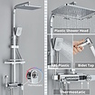 Bekijk hier onze : VALISA Chroom 4-weg thermostaat regendouche set met drukknoppen, waterval baduitloop, bidet en digitaal display | Type A