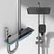 Luxe modern design thermostaat douche set met digitaal display gun metal