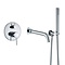 Rond design badkamer 2-weg mengkraan met bad uitloop en hand douche set chroom