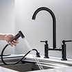 Bekijk hier onze : VALISA Keuken brugkraan met draaibare uitloop en hand spoel bidet zwart