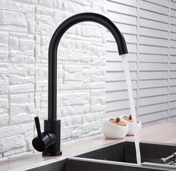 VALISA Basic keuken mengkraan strak design gebogen uitloop zwart