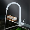 Bekijk hier onze : VALISA Basic keuken mengkraan strak design gebogen uitloop wit