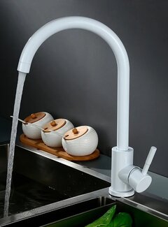 VALISA Basic keuken mengkraan strak design gebogen uitloop wit