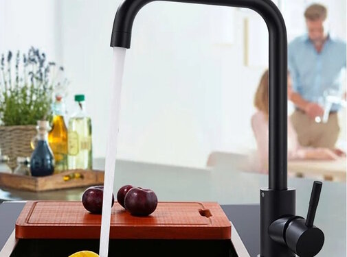 VALISA Basic keuken mengkraan strak design hoek uitloop zwart