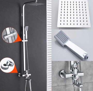 VALISA Grote 30 cm regendouche mengkraan douche set chroom