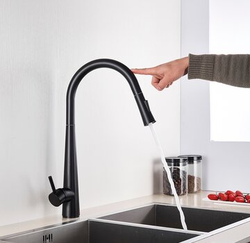 VALISA SALE | Mat zwart Trek Keukenkraan Smart Touch Sensor Control