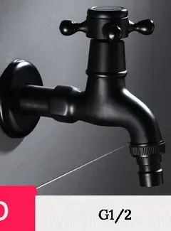 VALISA Zwarte bibcock wasmachine kraan koud water Type D