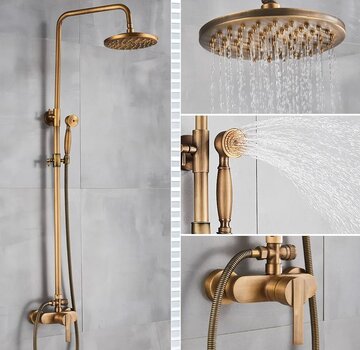 VALISA Antiek Messing regendouche douche set type ANNA-B