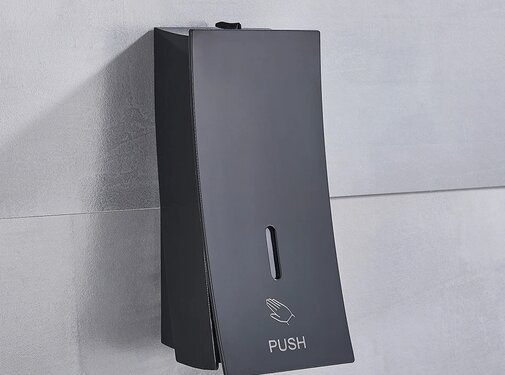 VALISA Zwarte shampoo zeepdispenserpomp wandmontage 450ml