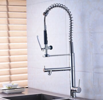 VALISA Hoge horeca keuken spoel kraan chroom