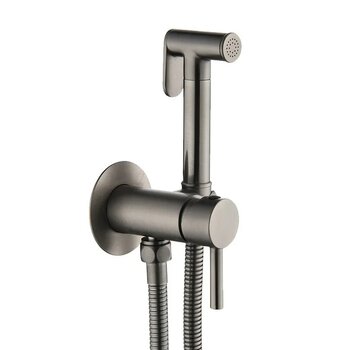 VALISA Enkele koud water hand bidet kraan hoekstop kraan met slang gun metal