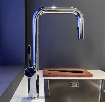 VALISA Ultra luxe design keukenkraan met  uitrekbare uitloop met 2 standen chroom