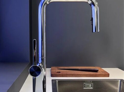 VALISA Ultra luxe design keukenkraan met  uitrekbare uitloop met 2 standen chroom