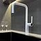 Ultra luxe design keukenkraan met  uitrekbare uitloop met 2 standen wit