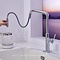 Hoge keuken mengkraan met modern design en uitrekbare spoelkop 3 standen chroom