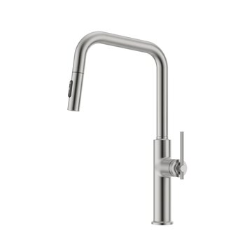 VALISA Hoge keuken mengkraan met modern design en uitrekbare spoelkop 3 standen geborsteld nikkel