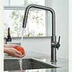 Bekijk hier onze : VALISA Hoge keuken mengkraan met modern design en uitrekbare spoelkop 3 standen gun metal