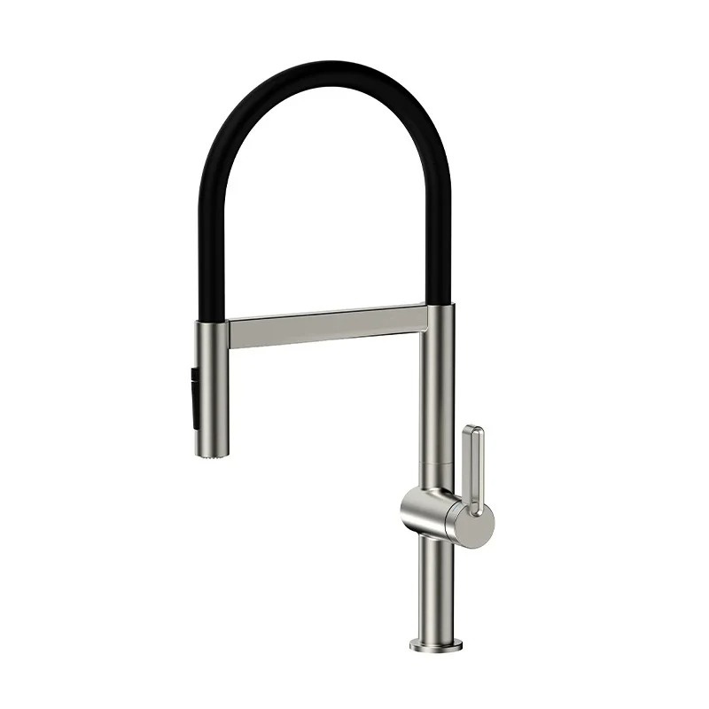 Shop nu deze Nieuwe keuken mengkraan met magnetische sluiting 360 graden rotatie pull down modern geborsteld nikkel op Valisa.nl