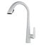 Modern hoog gebogen pull down keuken mengkraan met 2 functies wit