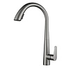 Bekijk hier onze : VALISA Modern hoog gebogen pull down keuken mengkraan met 2 functies gun metal