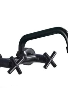 VALISA Wandkraan Mat Zwarte Mengkraan Draaibare Uitloop Style 2 -17cm