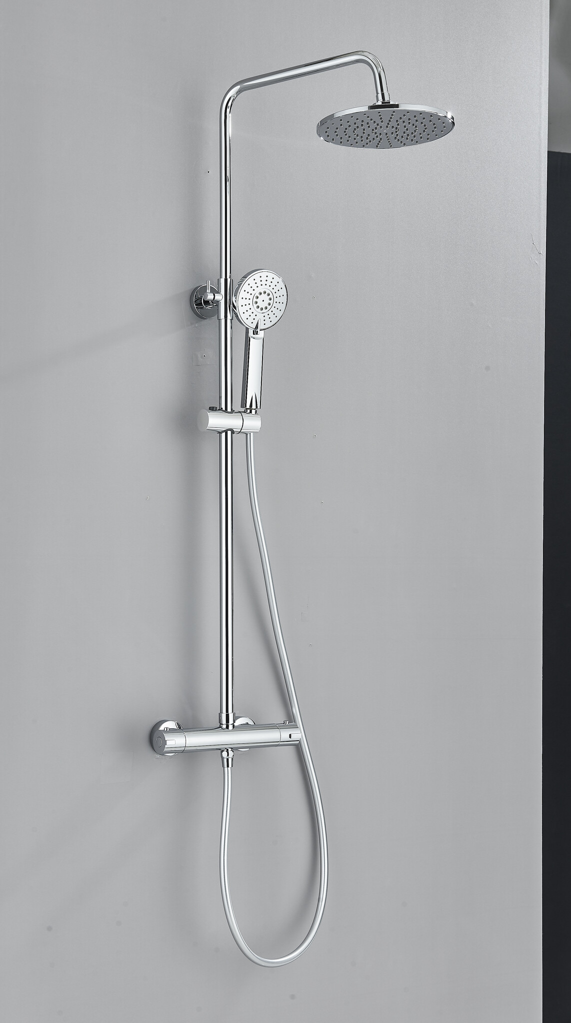 Shop nu deze 8 inch regendouche thermostaat kraan set bad douche chroom op Valisa.nl