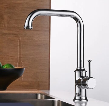 VALISA Robuust chroom massief messing wastafel keukenkraan enkele hendel