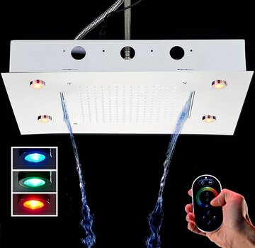 VALISA Luxe inbouw RGB LED Regen douche met Waterval chroom