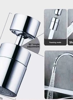 VALISA 360 ° Roterende keukenkraan sproeikop adapter 2-standen verstelbare chroom