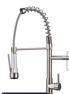 VALISA Horeca Mengkraan keuken Pull Down Spoel kraan Geborstelde nikkel Z