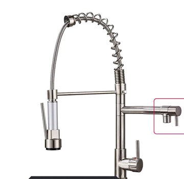 VALISA Horeca Mengkraan keuken Pull Down Spoel kraan Geborstelde nikkel Z