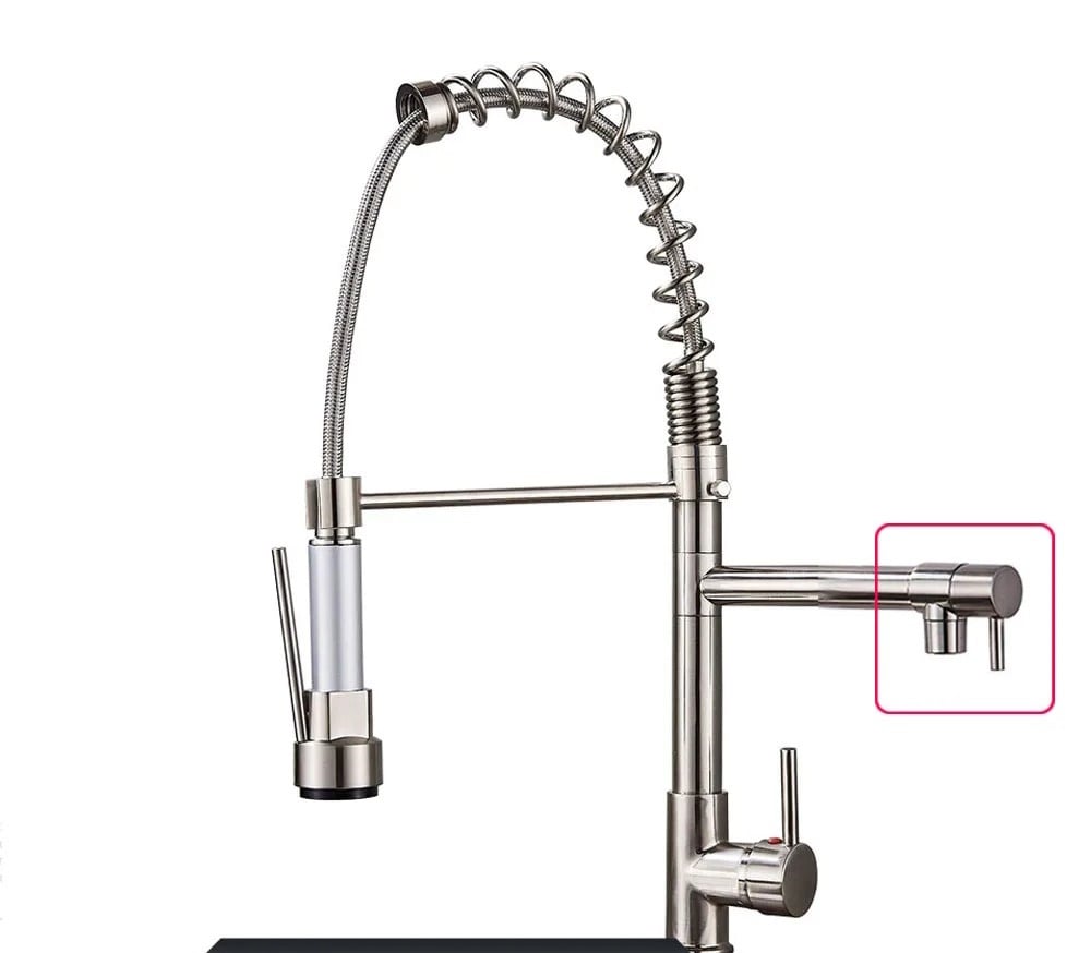 Shop nu deze Horeca Mengkraan keuken Pull Down Spoel kraan Geborstelde nikkel Z op Valisa.nl