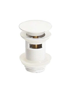 VALISA Witte pop-up massief messing wastafel afvoer korfplug gootsteen plugstop met overloop