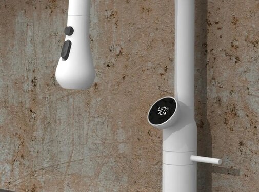 VALISA Luxe design keukenkraan met LED temperatuur display wit
