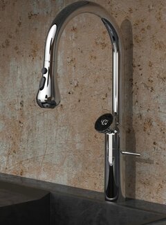 VALISA Luxe design keukenkraan met LED temperatuur display chroom