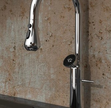 VALISA Luxe design keukenkraan met LED temperatuur display chroom