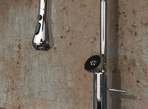 VALISA Luxe design keukenkraan met LED temperatuur display chroom