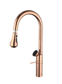 VALISA Luxe design keukenkraan met LED temperatuur display rose goud