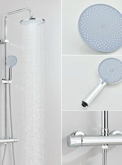 VALISA Thermostaat regen stort doucheset chroom