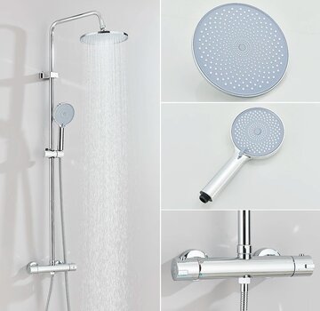 VALISA Thermostaat regen stort doucheset chroom